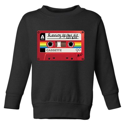 Running Up That Hill Cassette Kate Bush Vintage Retro LGBT Toddler Sweatshirt