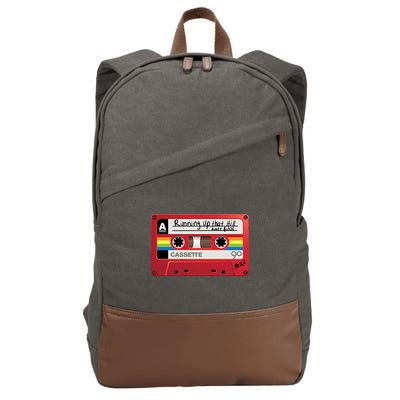 Running Up That Hill Cassette Kate Bush Vintage Retro LGBT Cotton Canvas Backpack