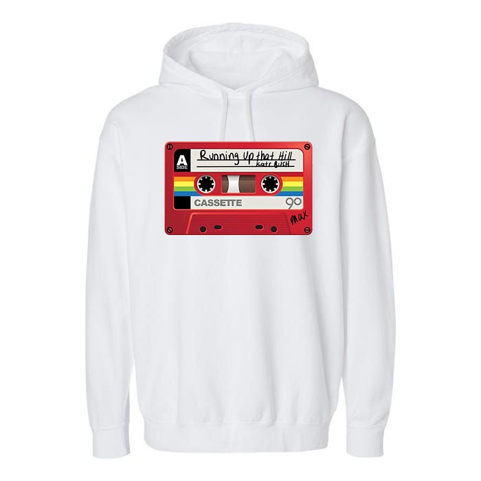 Running Up That Hill Cassette Kate Bush Vintage Retro LGBT Garment-Dyed Fleece Hoodie