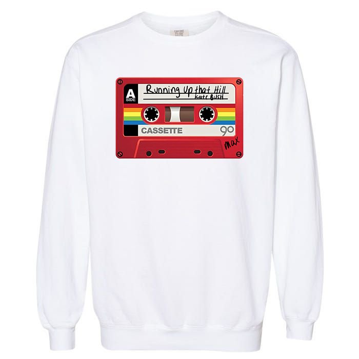 Running Up That Hill Cassette Kate Bush Vintage Retro LGBT Garment-Dyed Sweatshirt