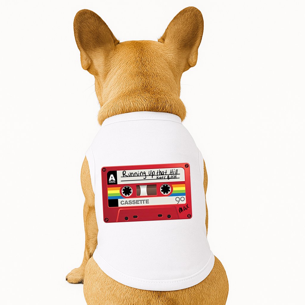 Running Up That Hill Cassette Kate Bush Vintage Retro LGBT Doggie Tank