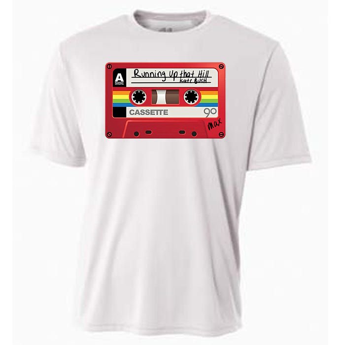 Running Up That Hill Cassette Kate Bush Vintage Retro LGBT Cooling Performance Crew T-Shirt