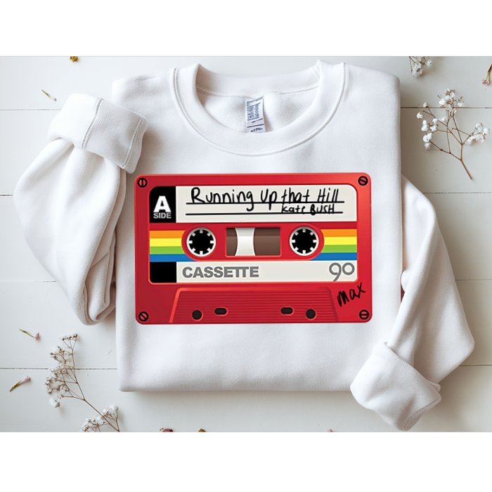 Running Up That Hill Cassette Kate Bush Vintage Retro LGBT Sweatshirt