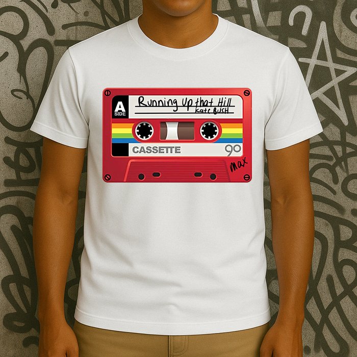 Running Up That Hill Cassette Kate Bush Vintage Retro LGBT T-Shirt