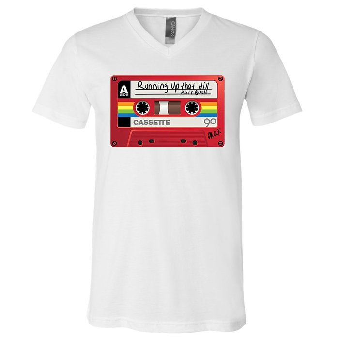 Running Up That Hill Cassette Kate Bush Vintage Retro LGBT V-Neck T-Shirt