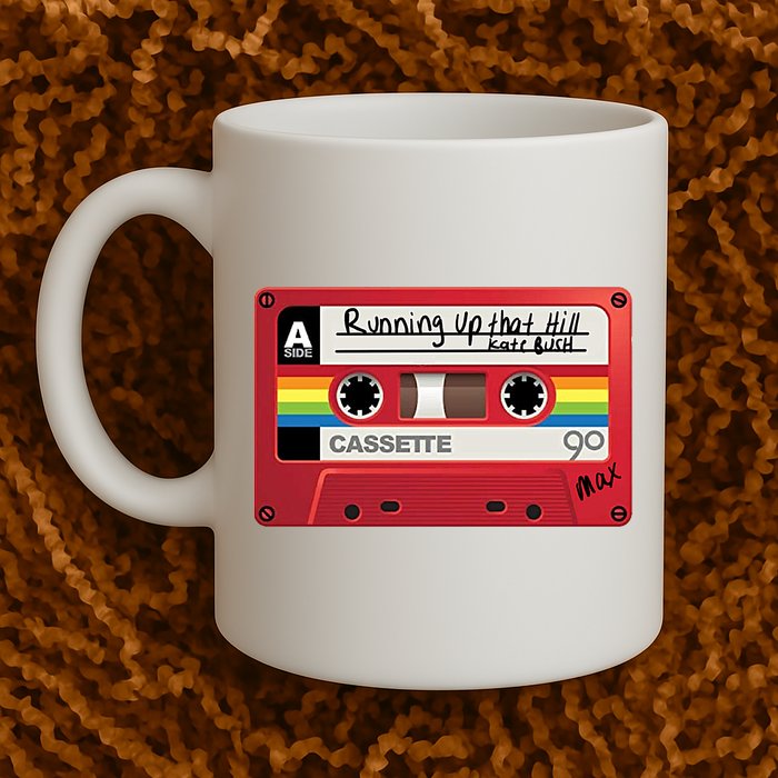 Running Up That Hill Cassette Kate Bush Vintage Retro LGBT Mug
