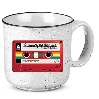 Running Up That Hill Cassette Kate Bush Vintage Retro LGBT 15oz Campfire Ceramic Mug