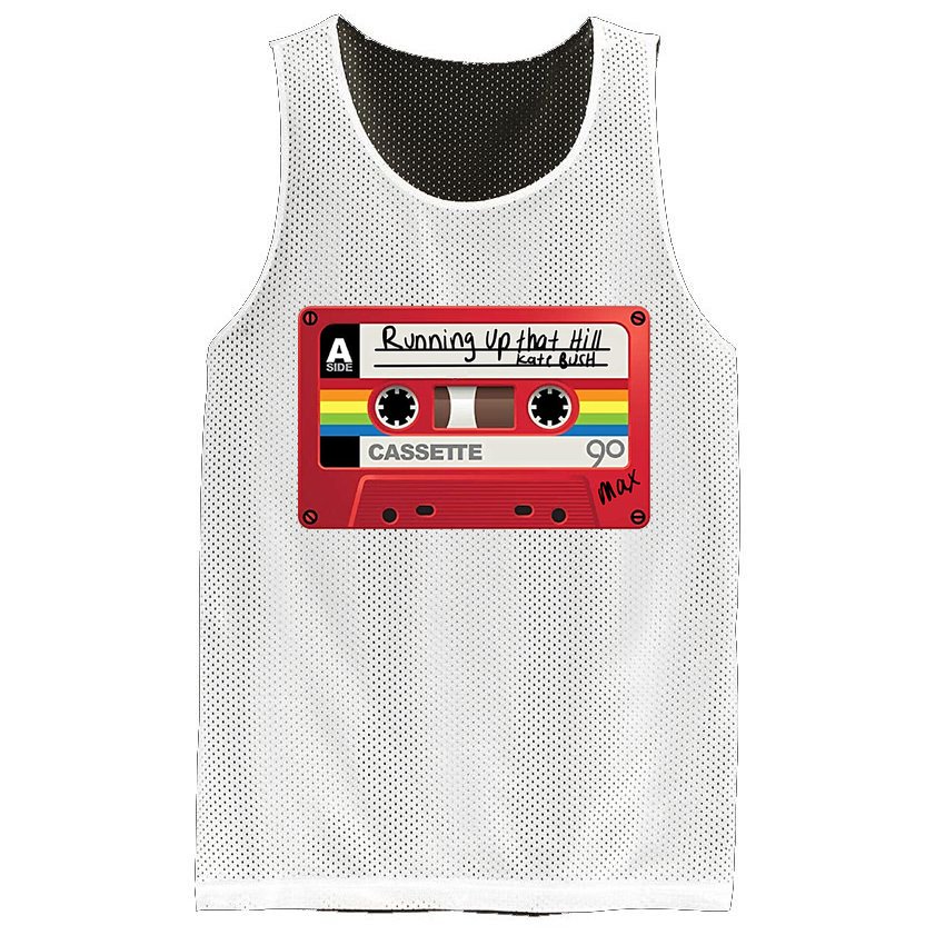 Running Up That Hill Cassette Kate Bush Vintage Retro LGBT Mesh Reversible Basketball Jersey Tank