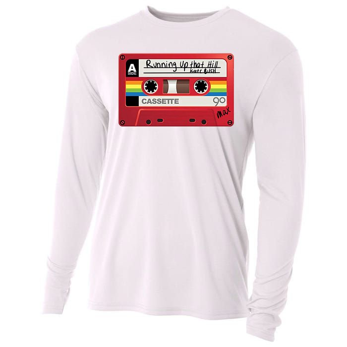 Running Up That Hill Cassette Kate Bush Vintage Retro LGBT Cooling Performance Long Sleeve Crew