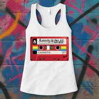 Running Up That Hill Cassette Kate Bush Vintage Retro LGBT Womens Tank Top