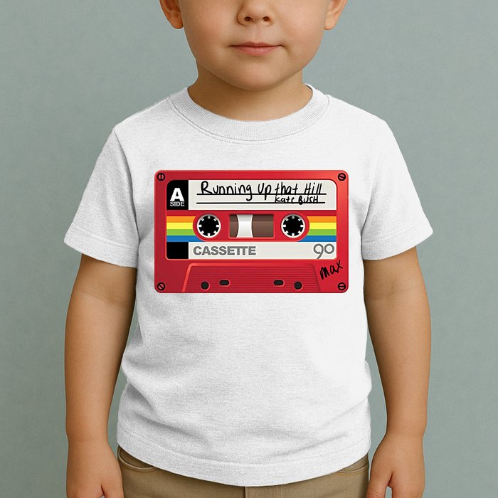 Running Up That Hill Cassette Kate Bush Vintage Retro LGBT Toddler T-Shirt