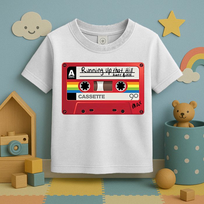 Running Up That Hill Cassette Kate Bush Vintage Retro LGBT Toddler T-Shirt