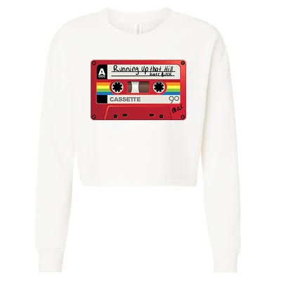 Running Up That Hill Cassette Kate Bush Vintage Retro LGBT Cropped Pullover Crew