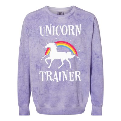 Rainbow Unicorn Trainer Easy Costume Halloween Funny Colorblast Crewneck Sweatshirt