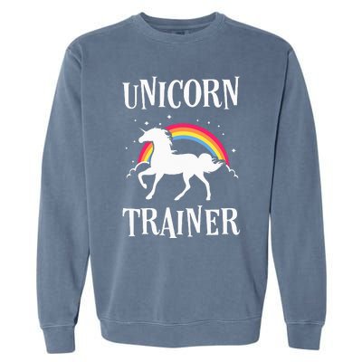 Rainbow Unicorn Trainer Easy Costume Halloween Funny Garment-Dyed Sweatshirt