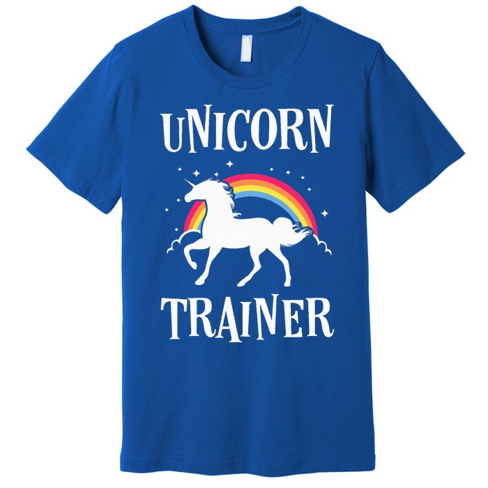 Rainbow Unicorn Trainer Easy Costume Halloween Funny Premium T-Shirt