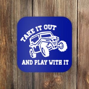 Retro Utv Take It Out Play With It Offroad Sxs Usa Flag Gift Coaster