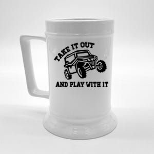 Retro Utv Take It Out Play With It Offroad Sxs Usa Flag Gift Beer Stein