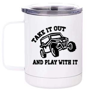 Retro Utv Take It Out Play With It Offroad Sxs Usa Flag Gift 12 oz Stainless Steel Tumbler Cup