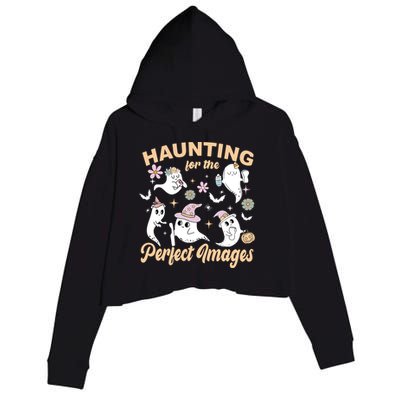 Retro Ultrasound Tech Halloween Echo Tech Vascular Tech Crop Fleece Hoodie