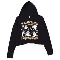 Retro Ultrasound Tech Halloween Echo Tech Vascular Tech Crop Fleece Hoodie