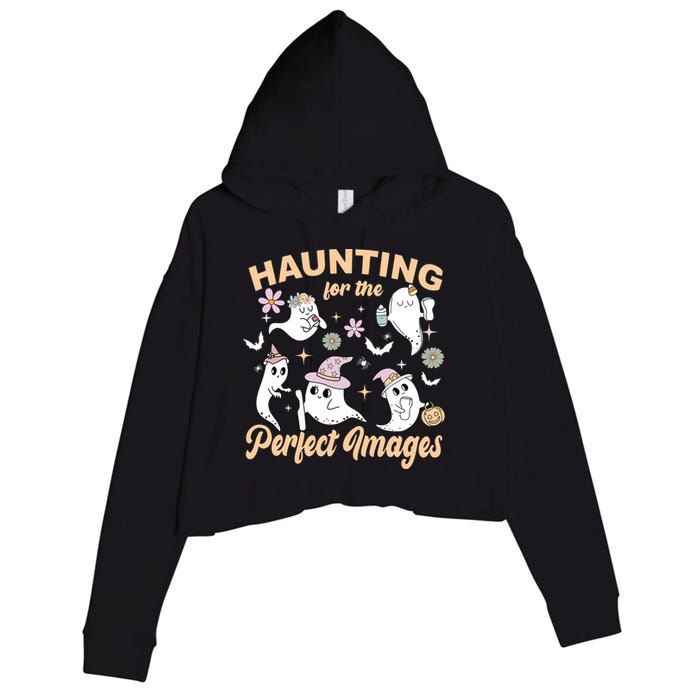 Retro Ultrasound Tech Halloween Echo Tech Vascular Tech Crop Fleece Hoodie