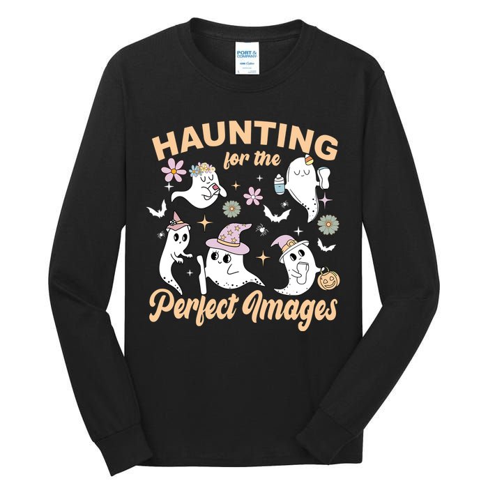 Retro Ultrasound Tech Halloween Echo Tech Vascular Tech Tall Long Sleeve T-Shirt