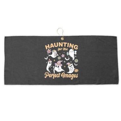 Retro Ultrasound Tech Halloween Echo Tech Vascular Tech Large Microfiber Waffle Golf Towel