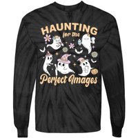 Retro Ultrasound Tech Halloween Echo Tech Vascular Tech Tie-Dye Long Sleeve Shirt