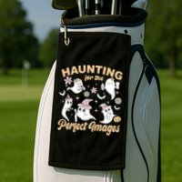 Retro Ultrasound Tech Halloween Echo Tech Vascular Tech Golf Towel