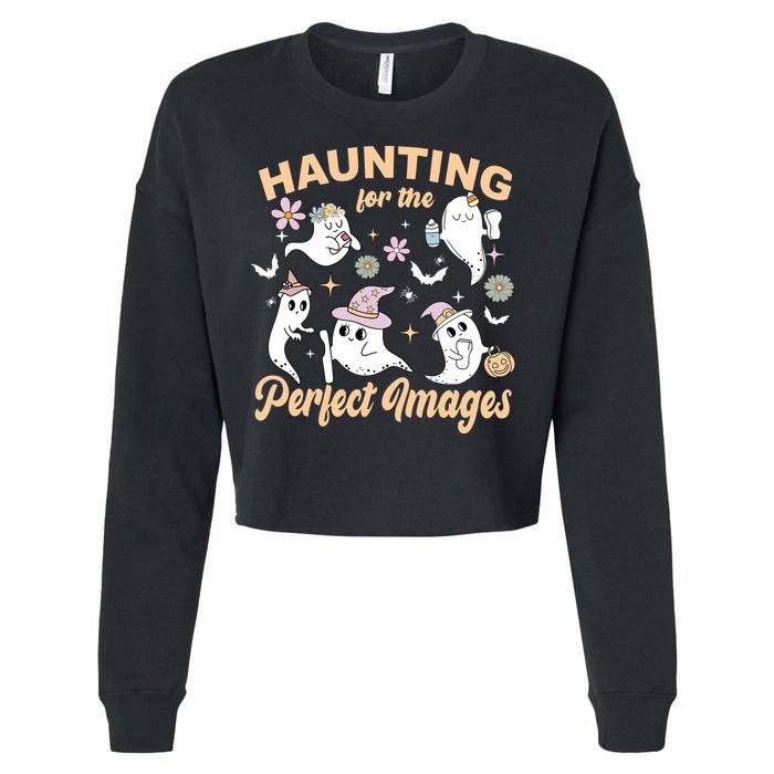 Retro Ultrasound Tech Halloween Echo Tech Vascular Tech Cropped Pullover Crew