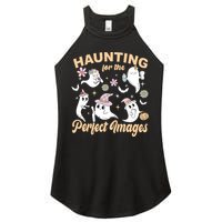 Retro Ultrasound Tech Halloween Echo Tech Vascular Tech Women's Perfect Tri Rocker Tank