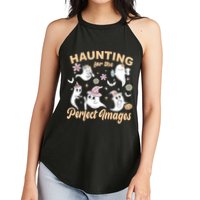 Retro Ultrasound Tech Halloween Echo Tech Vascular Tech Women's Perfect Tri Rocker Tank