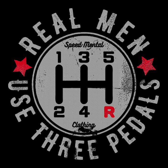 Real Use Three Pedals Manual Transmission Car Flat Bill Trucker Hat