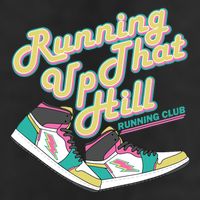 Running Up That Hill Retro Running Marathon Track Cross 7 Panel Mesh Trucker Snapback Hat