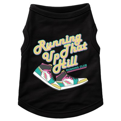Running Up That Hill Retro Running Marathon Track Cross Doggie Tank