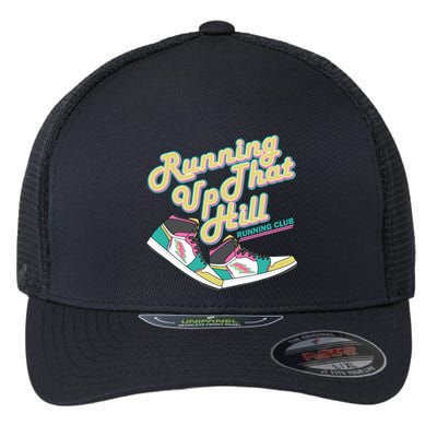 Running Up That Hill Retro Running Marathon Track Cross Flexfit Unipanel Trucker Cap