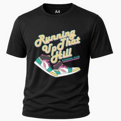 Running Up That Hill Retro Running Marathon Track Cross Performance Shirt