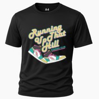 Running Up That Hill Retro Running Marathon Track Cross Performance Shirt