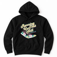 Running Up That Hill Retro Running Marathon Track Cross Hoodie