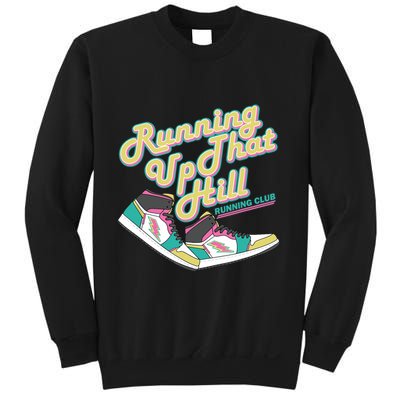 Running Up That Hill Retro Running Marathon Track Cross Sweatshirt