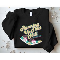 Running Up That Hill Retro Running Marathon Track Cross Sweatshirt