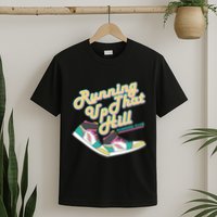 Running Up That Hill Retro Running Marathon Track Cross T-Shirt