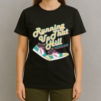 Running Up That Hill Retro Running Marathon Track Cross T-Shirt