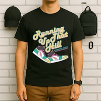 Running Up That Hill Retro Running Marathon Track Cross T-Shirt