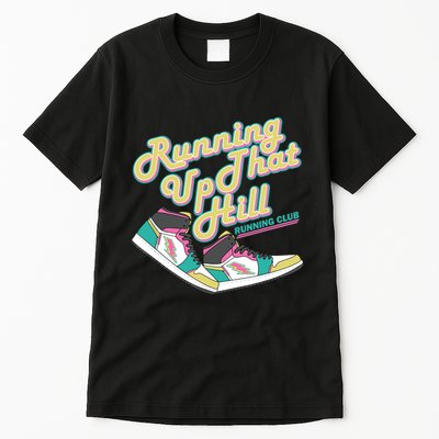 Running Up That Hill Retro Running Marathon Track Cross Tall T-Shirt