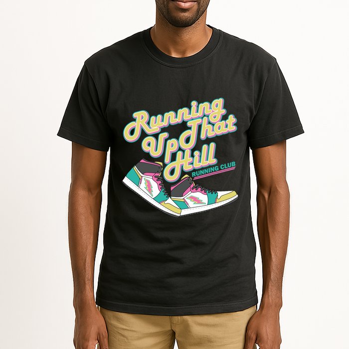 Running Up That Hill Retro Running Marathon Track Cross Tall T-Shirt