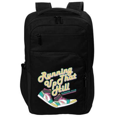 Running Up That Hill Retro Running Marathon Track Cross Impact Tech Backpack