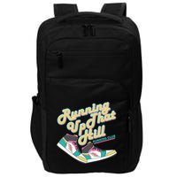 Running Up That Hill Retro Running Marathon Track Cross Impact Tech Backpack