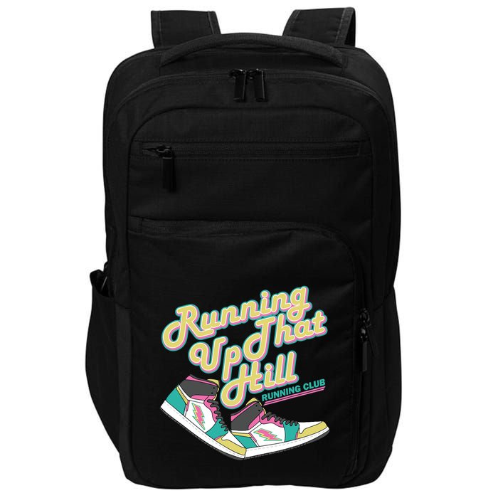 Running Up That Hill Retro Running Marathon Track Cross Impact Tech Backpack